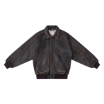 Aged Leather Jacket (Brown)